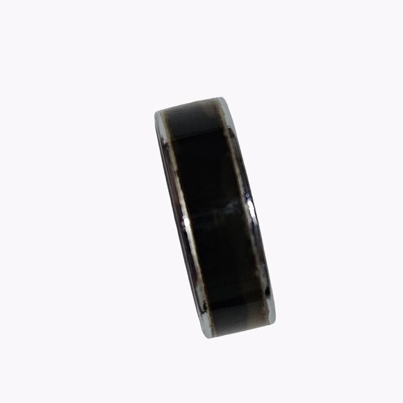 Silver Tone Tungsten Wedding Band Ring Engagement Promise Fashion Jewelry Men - Picture 3 of 4